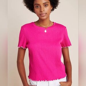 anthropologie eri & Ali stretch crop tee size S NWT